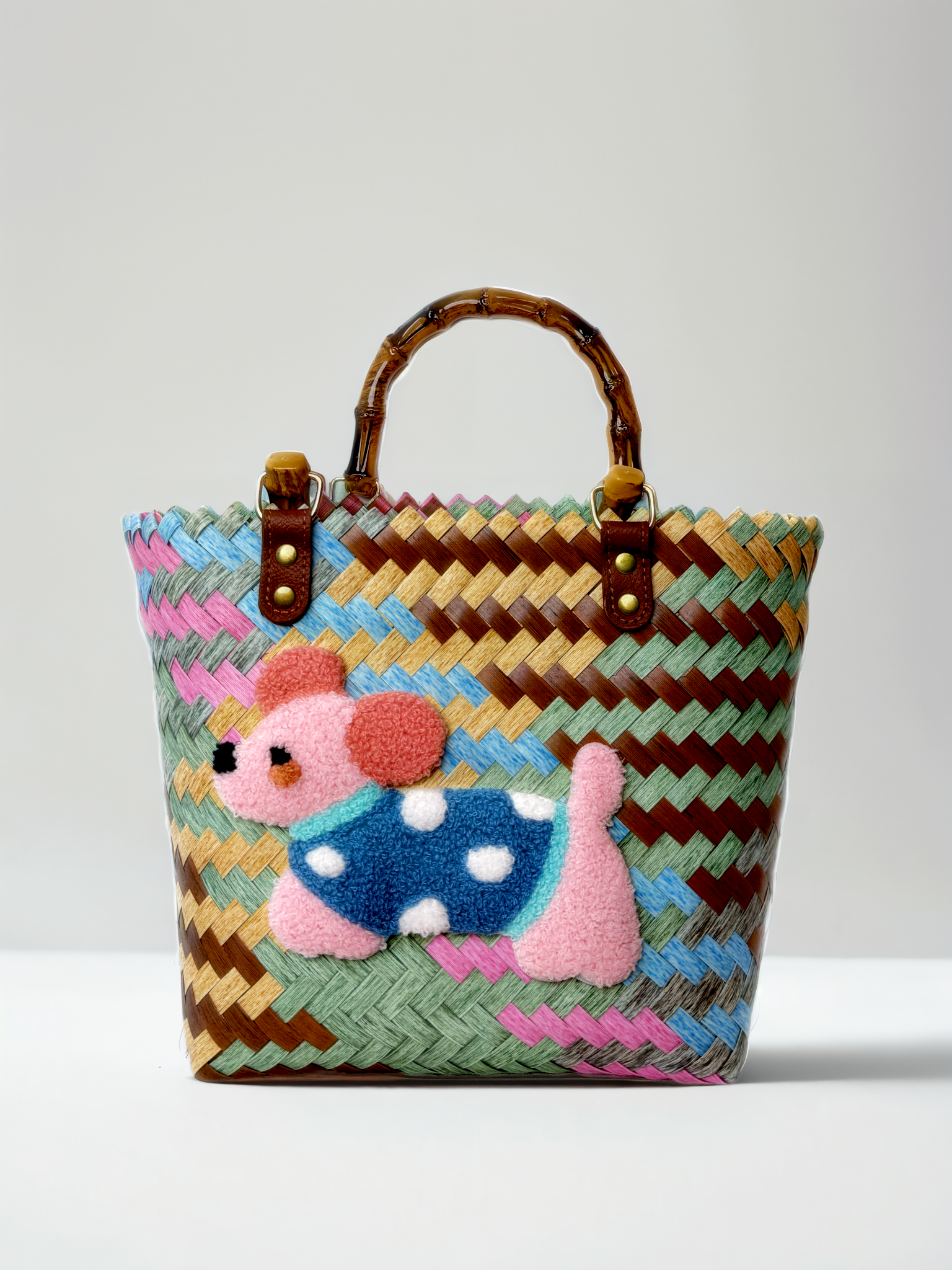 Woven bamboo bag